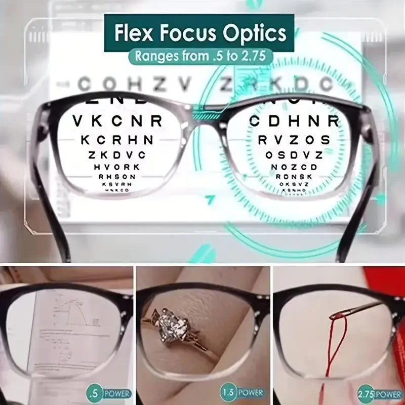 Modische, selbstjustierende Multifokal-Bifokal-Lesebrille, tragbare Gleitsichtbrille für Männer und Frauen, für den täglichen Gebrauch