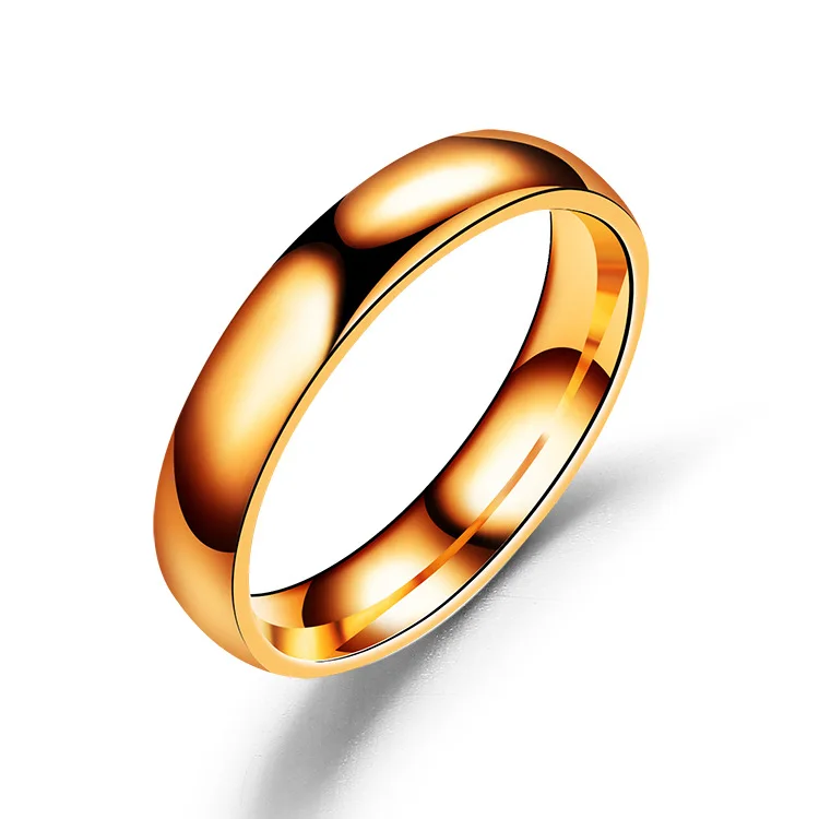 2 mm dünne Edelstahlringe, Roségold, modische, einfache Titanstahlringe für Frauen und Mädchen, Geschenke