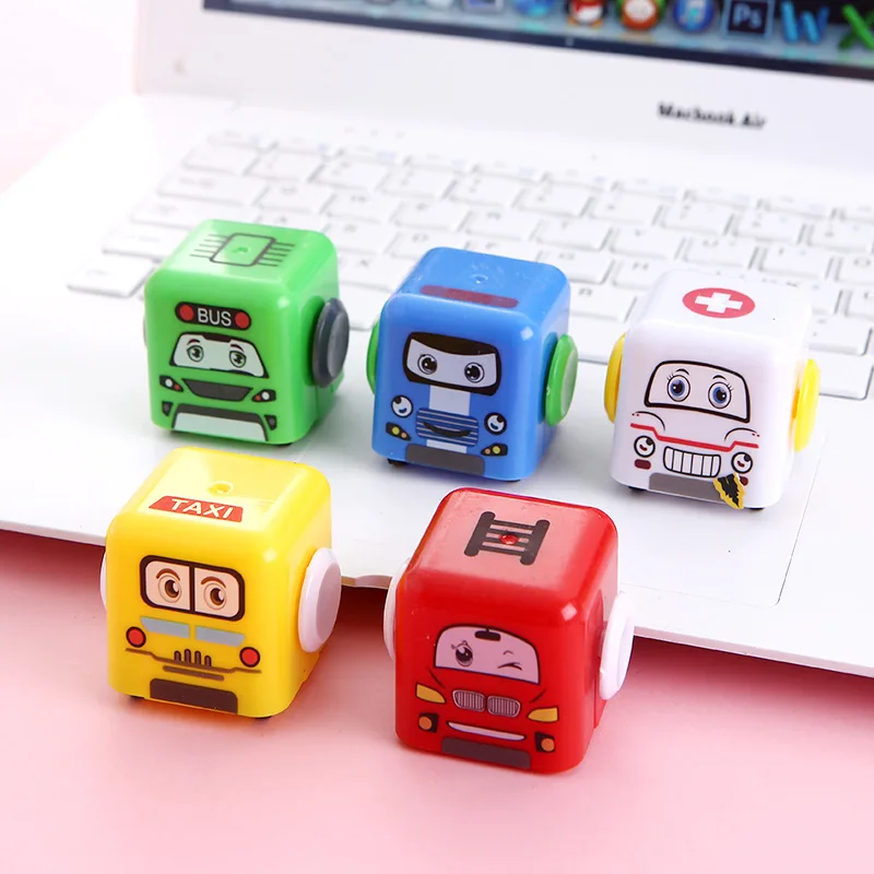 

5pcs Creative Finger Gyro Pull Back Car Children's Inertia Pull-back Car Toy Boy Mini Plastic Car Kids Gifts