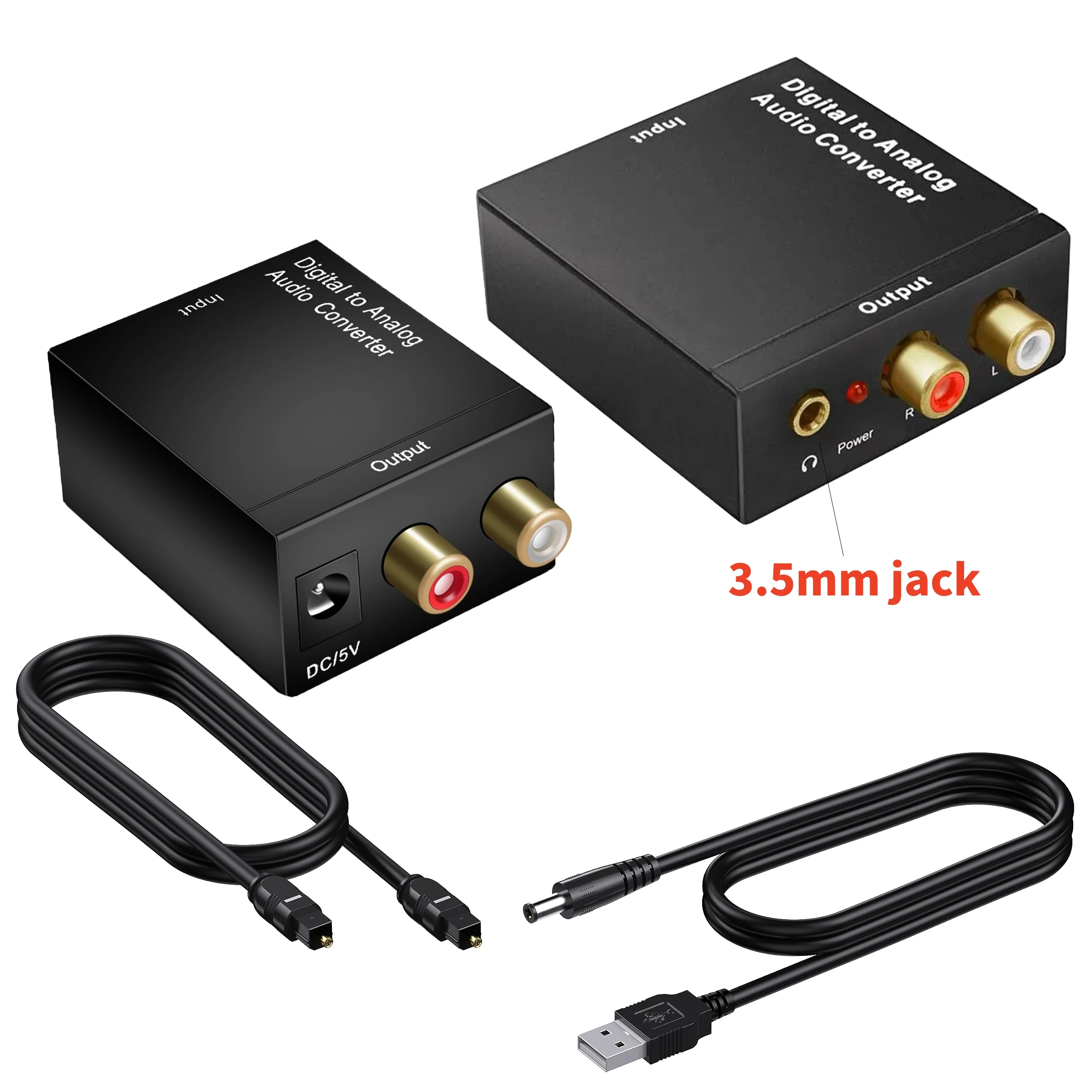 Digital To Analog Audio Converter Digital In to Analog Out For RCA SPDIF Digital Audio Decoder Amplifier