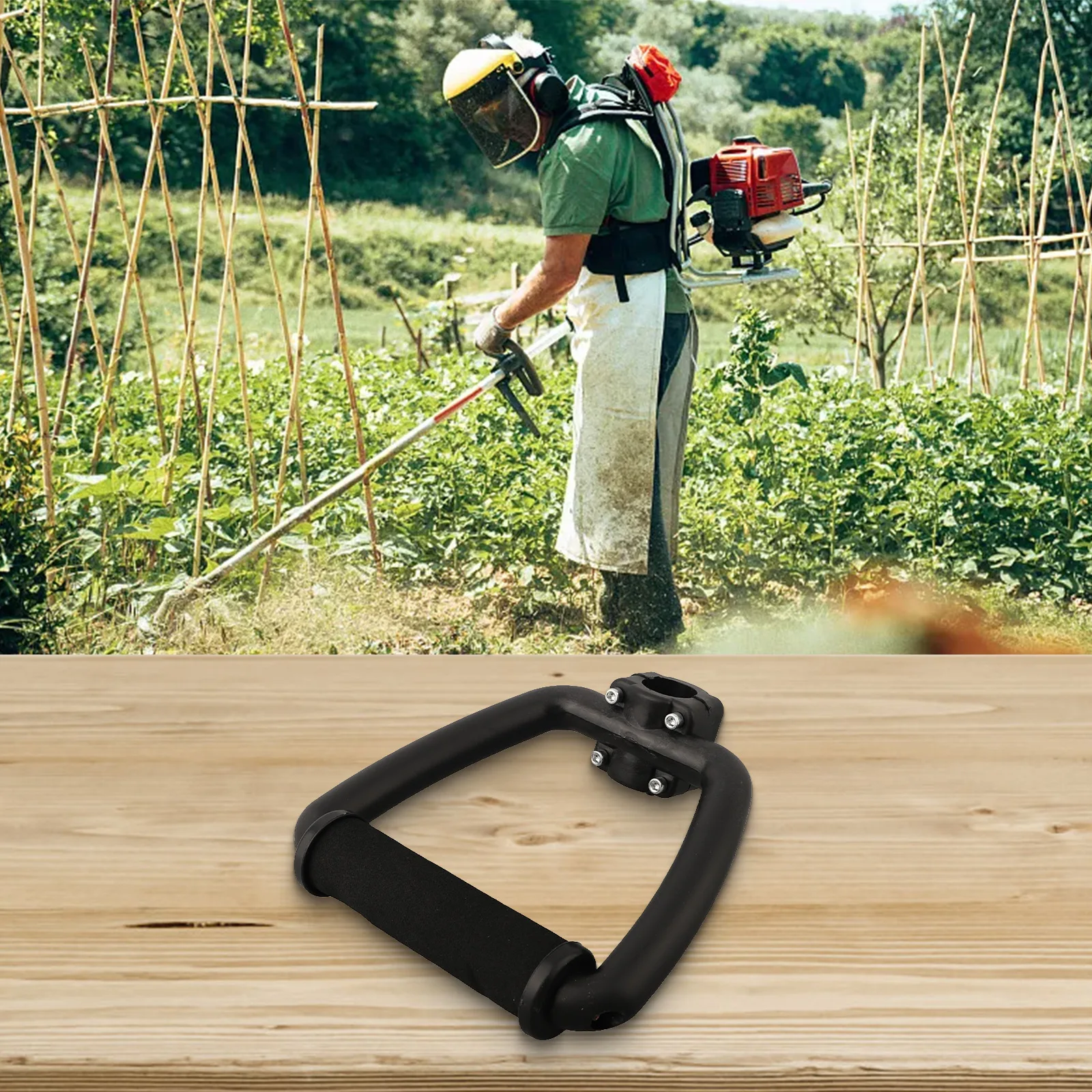 1pcs Lawn Mower Handle Replaceable Backpack Handle For Brush Cutter Grass Trimmer Lawn Trimmer Parts For Road Edges Trees Farms