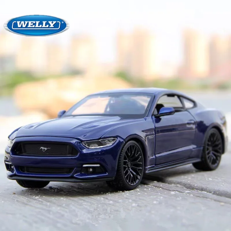 

Welly 1:24 Ford Mustang GT Shelby 2015, модель спортивного автомобиля из сплава, литье под давлением, металлический гоночный автомобиль, модель автомобиля, имитация детских игрушек, подарок