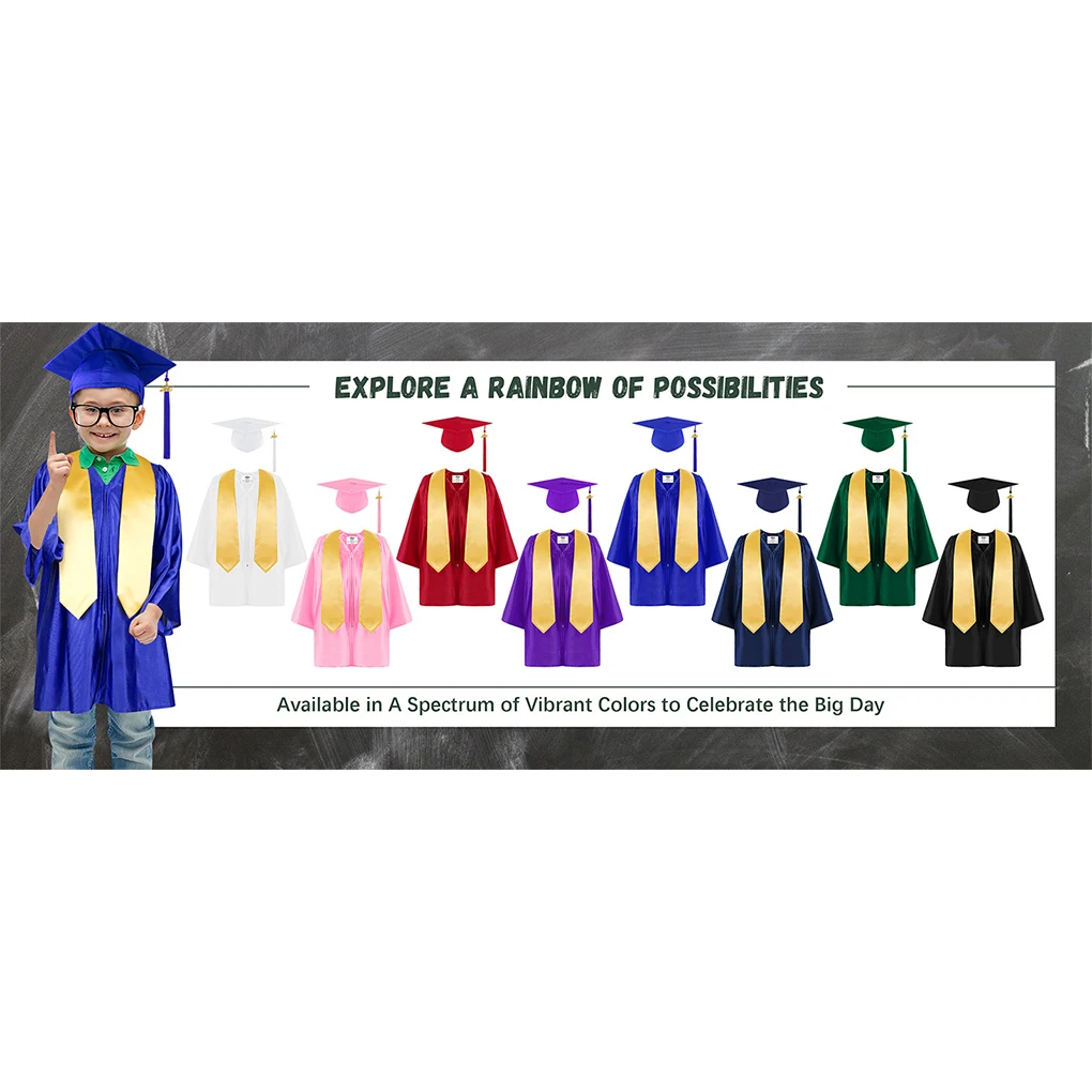 Graduation Cap And Gown Set For Boys And Girls Kindergarten Graduations Unisex Kindergarten Kids
