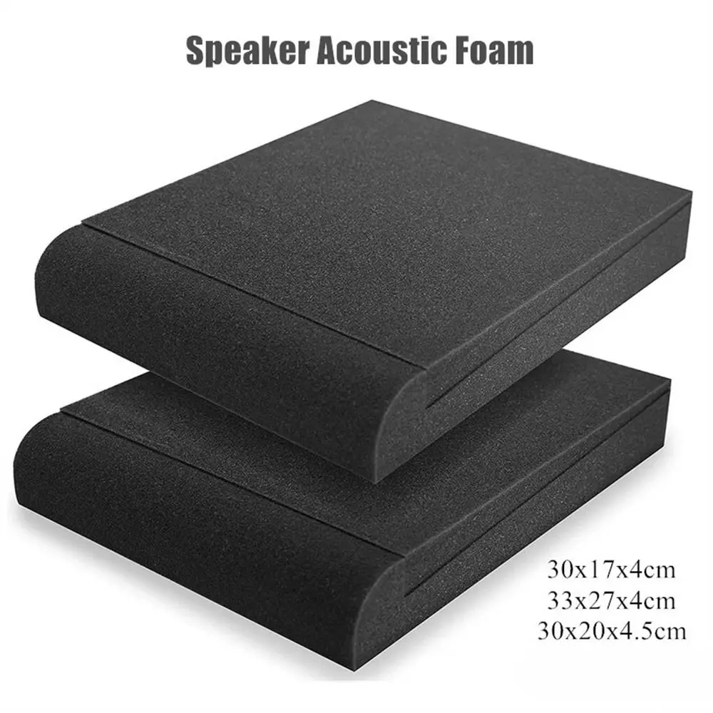 Almofadas de isolamento de som 33x27x4cm subwoofer alto-falante de espuma acústica almofadas de isolamento monitor de estúdio almofadas alto-falantes esponja