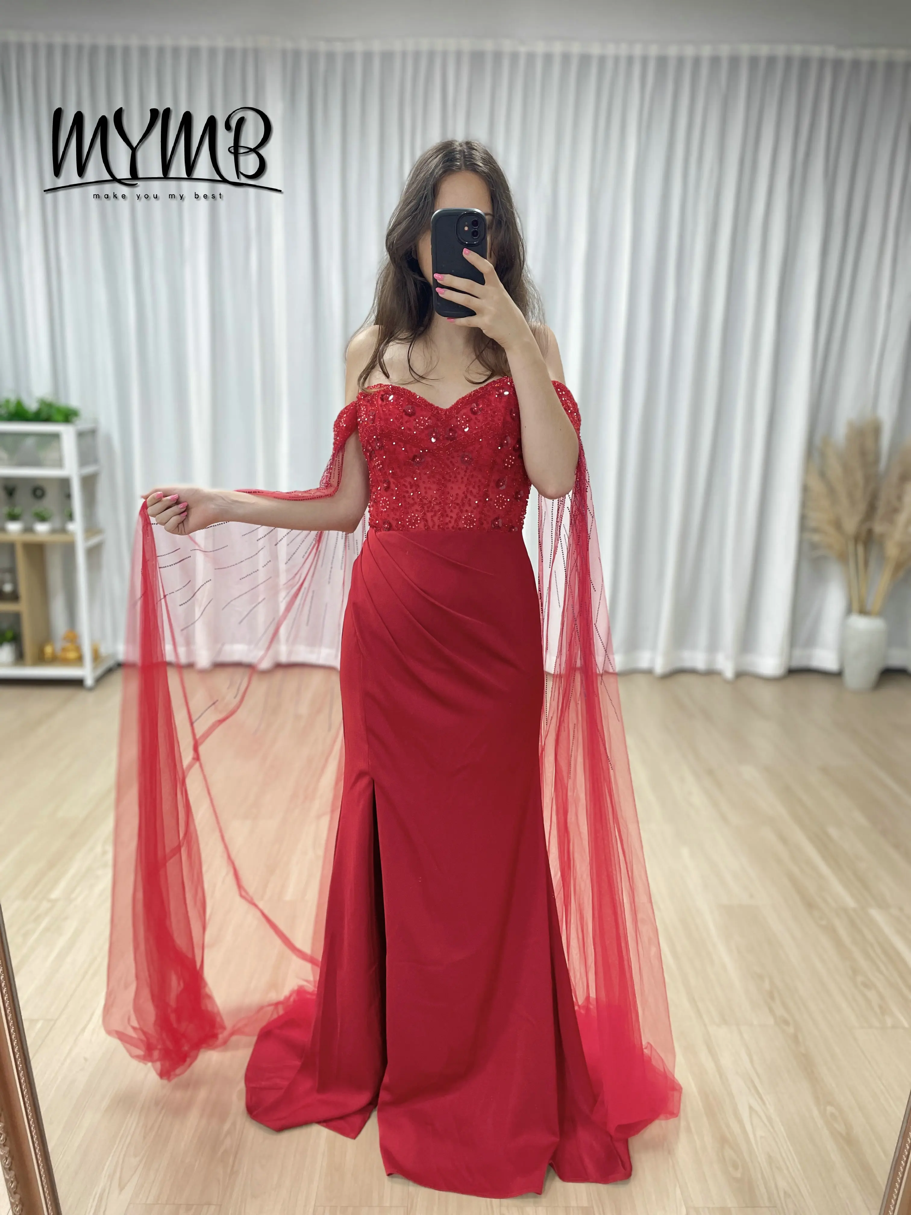 MYMB New Design Luxury Elegant Embellished With Beautiful Beaded Sequin Floral Mermaid Evening Gown for Formal Occasion MB40434