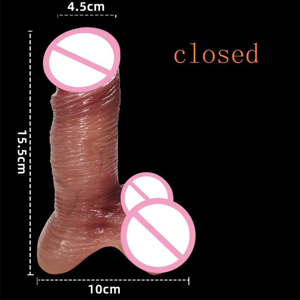 Real Penis Sleeve Disguise Big Dick Fake Wearable Dildo Silicone Condom Increase Cock Reduces Glans Sensitivity Sex Toys For Men