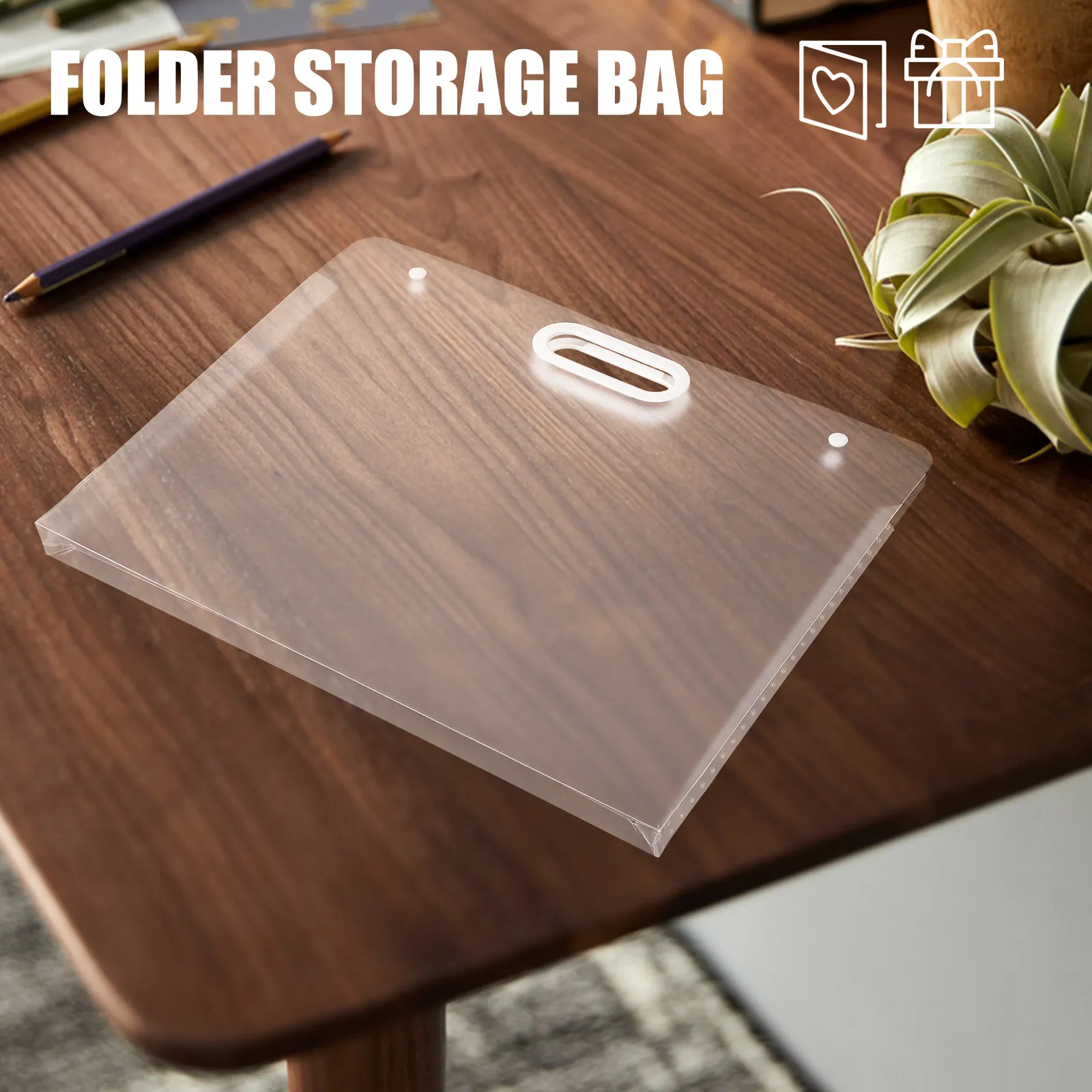 

Art Bag Spacious PP Material Buckled File Storage for Painting Receipt Bill Card Organizer File Documents Bag Billfolds for Men