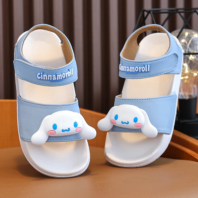 

Miniso Child Beach Shoes for Sea Summer Girls Gladiator Sandals Baby Soft Non-slip Sanrio Shoes Boy Roman Flip-flops
