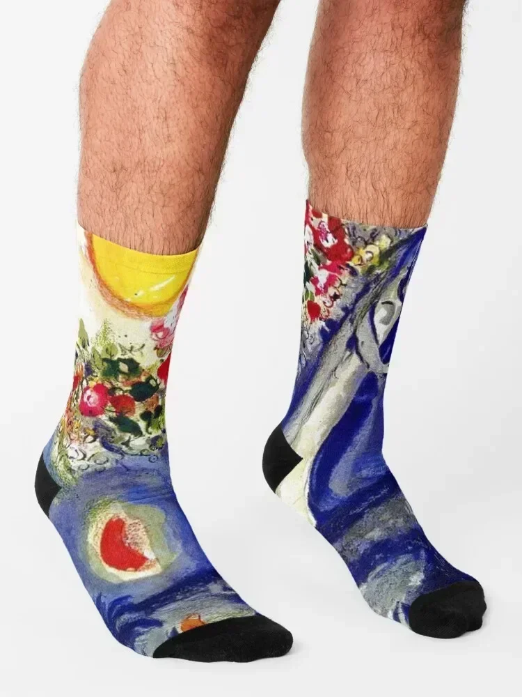 Art By Marc Chagall | Russian-French artist 1887 Socks sheer moving stockings Crossfit cotton Socks Man Women's