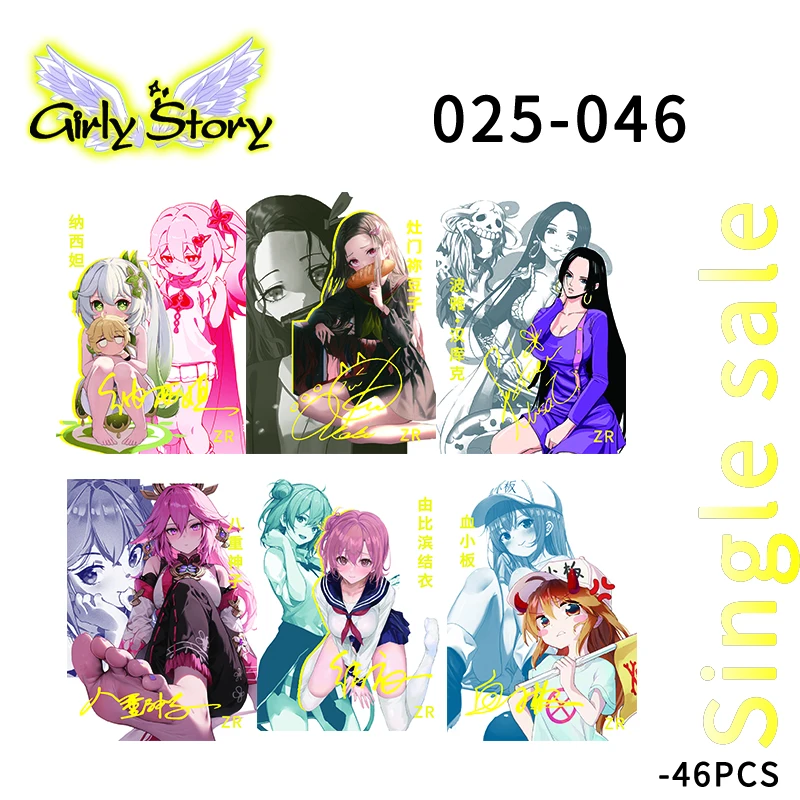 

Girly Story New Zr 25-46 Anime Characters Boa-Hancock Yae Miko Kochou Shinobu Shinomiya Kaguya Collectible Cards Birthday Gifts