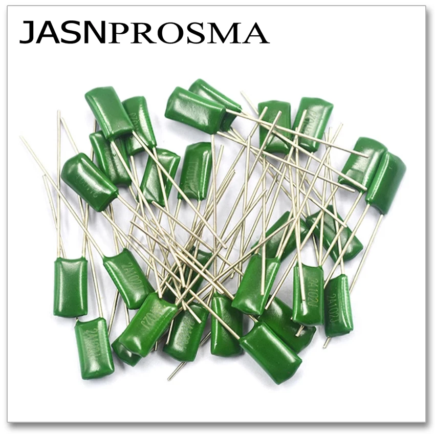 JASNPROSMA 1000PCS 100V 2A821J 2A102J 2A122J 2A152J 2A182J 1NF 1.5NF 1.8NF 102J 122J 182J 2A 5% Polyester poly Film capacitor