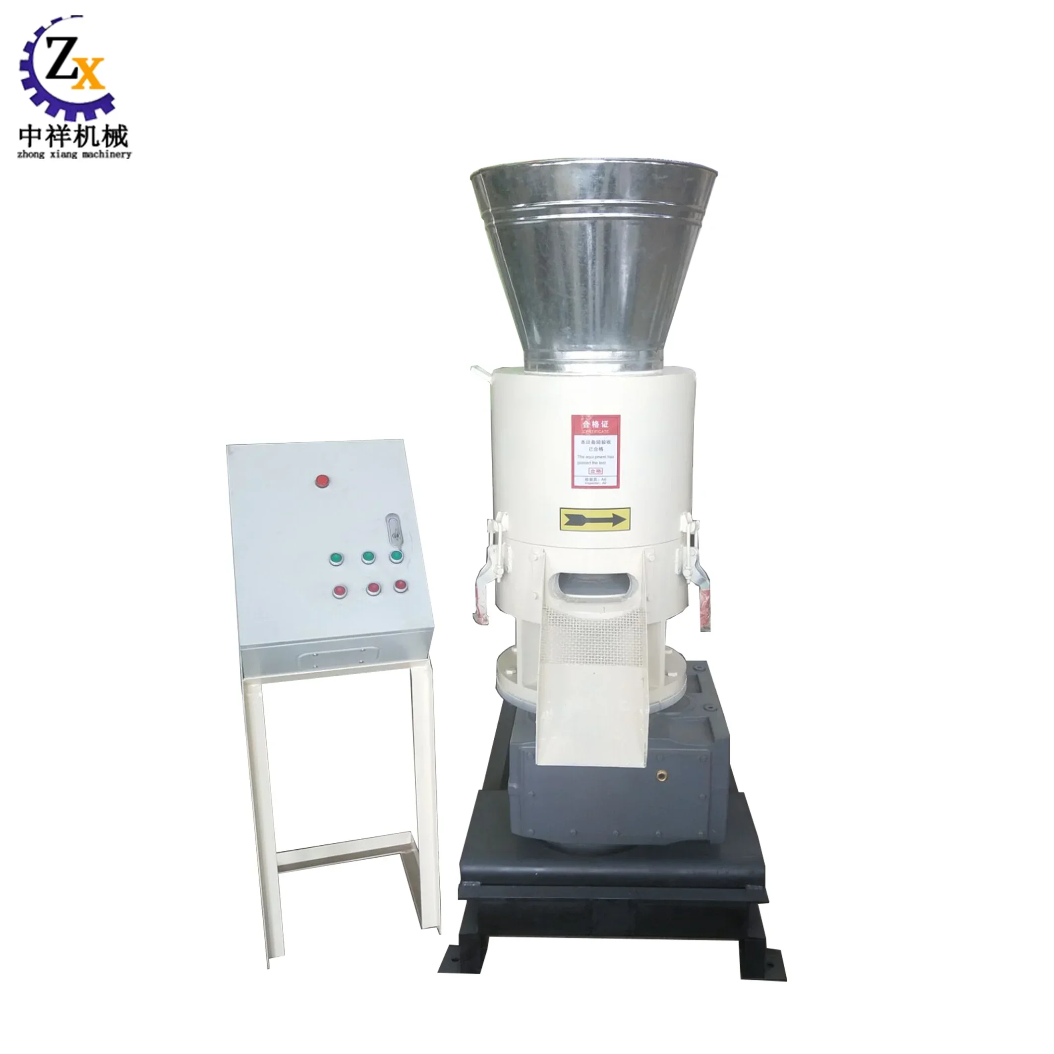 Industrial straw wood flat die biomass fuel granulator machine