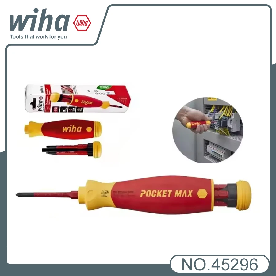 Wiha PocketMax VDE Electric Screwdriver with SlimBit Bank NO 45296