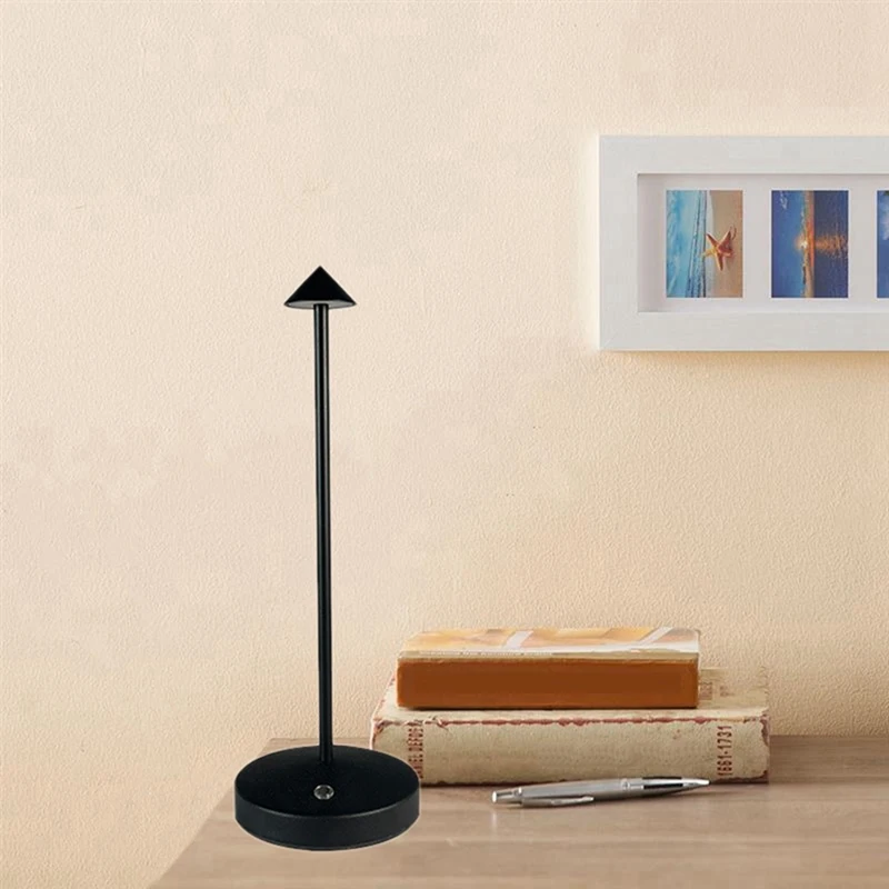 1800MAh Rechargeable Led Table Lamp Modern Touch Adjustment Table Lamp for Bedroom Restaurant Decoration Light Black