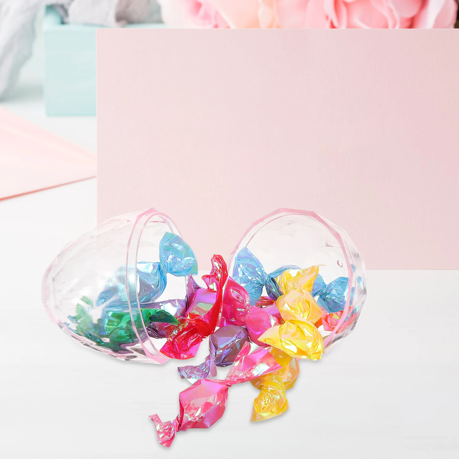 

12Pcs Plastic Fillable Ornaments Clear DIY Candy Containers for Holiday Decorating and Gifts Fillable Ornaments