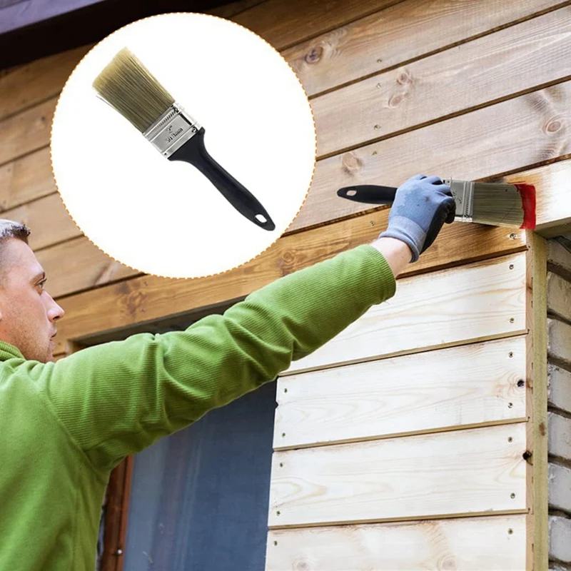 فرش طلاء مسطحة بمقبض بلاستيكي لطلاء ذاتي الصنع ، أدوات احترافية ، 2 بوصة ، 10 بوصة معالجة