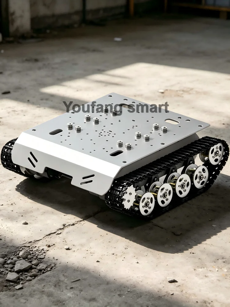 8kg de carga rc tanque choque absorver carro rastreado com codificador chassi do motor veículo para arduino raspberry pi kit diy robô programável
