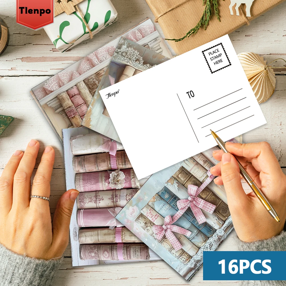 

16 шт., Ретро-открытки в романтическом стиле, с HD-печатью, подарки на день рождения/годовщину, коллекционные предметы, подходят для подарков.