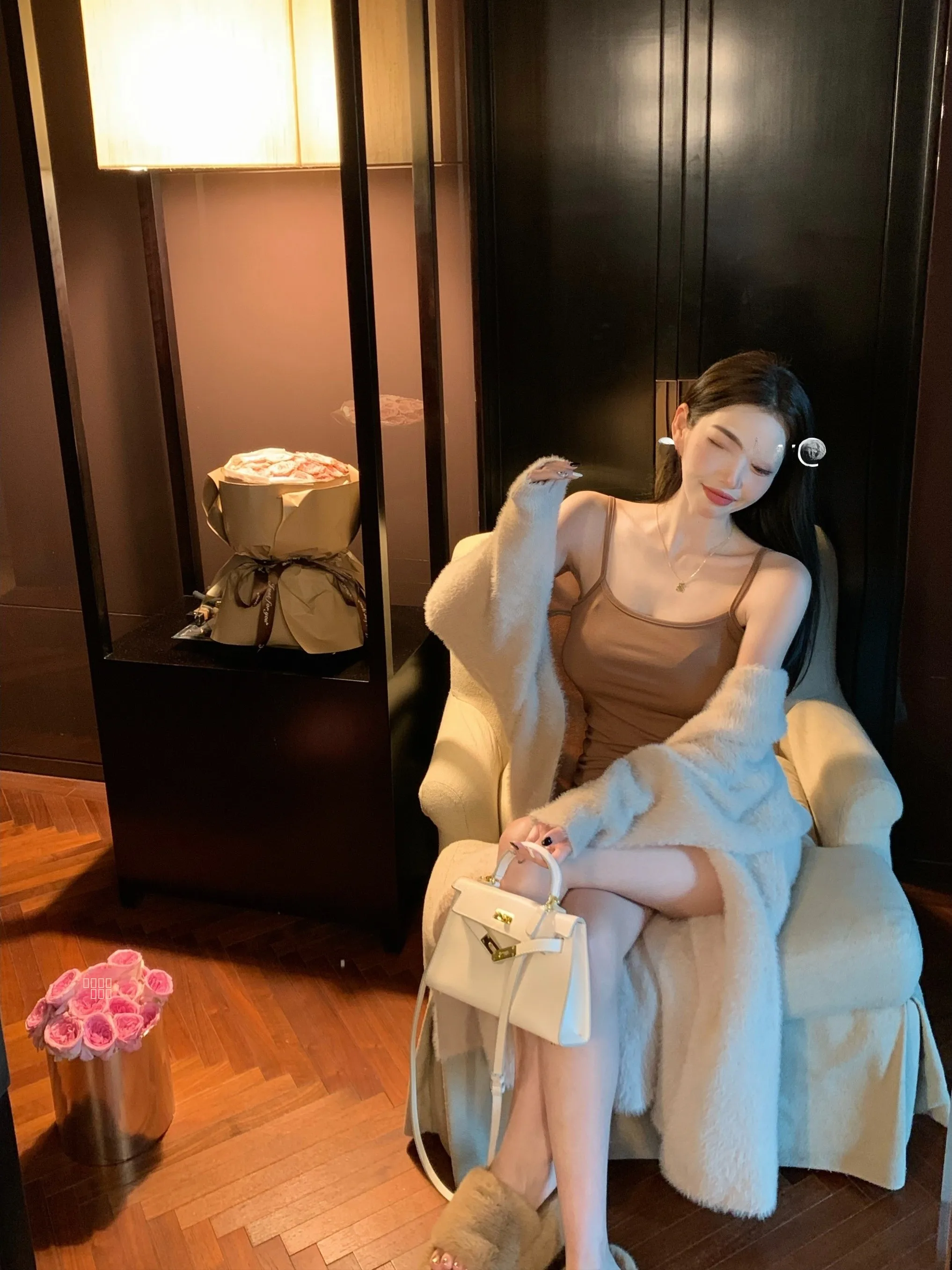 Soft Loose Women's Knitted Sweater Coat Autumn Winter New Sle No Button Design Medium Length Pure Color Commute Sle