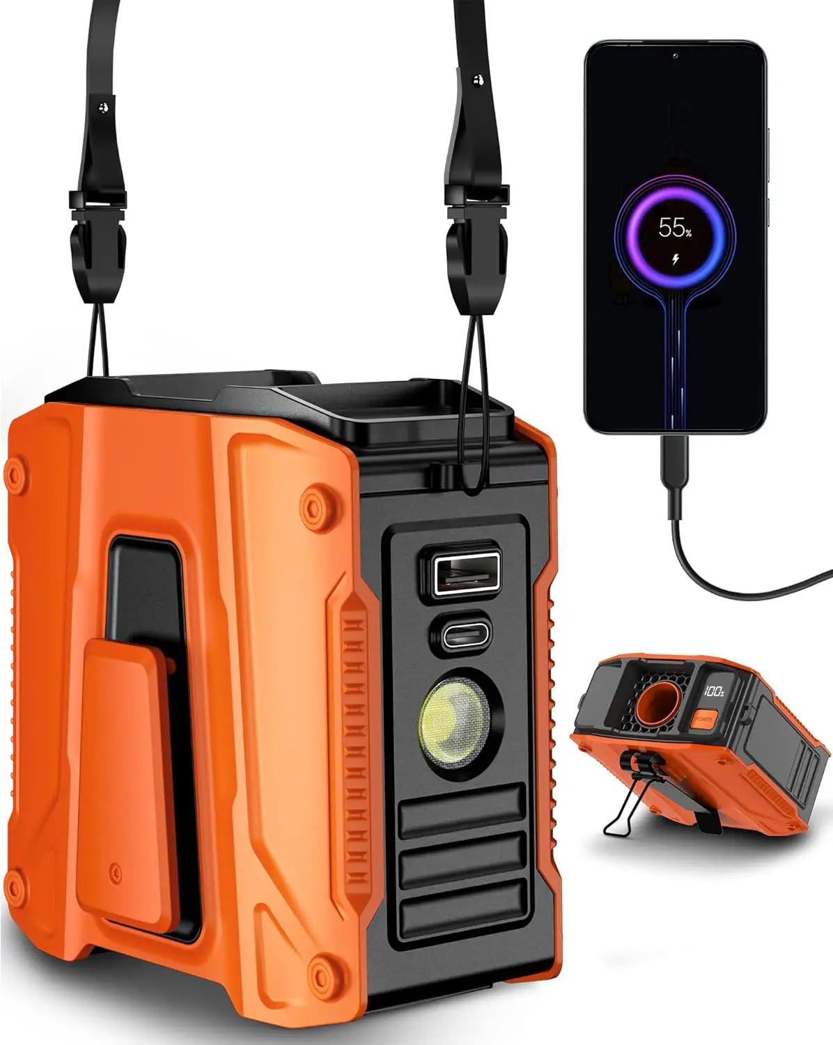 

Портативный вентилятор Перезаряжаемые персональные шейные вентиляторы, который выдувать холодным воздухом Носимый охлаждающий поясной вентилятор с зажимом на ремне под