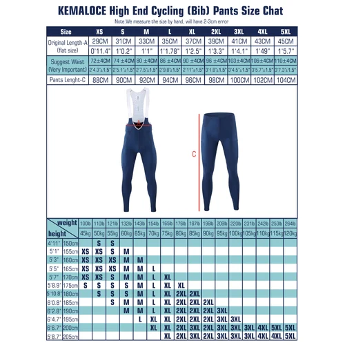 Imagen 2 del producto KEMALOCE Culotte Largo Ciclismo Hombre Verano&Otoño Secado Rápido Azul/Negro/Gris Almohadilla de gel Pantalones Con Tirantes Para Bicicleta MTB Gama Alta Respirable Pantalón Largo Ciclismo