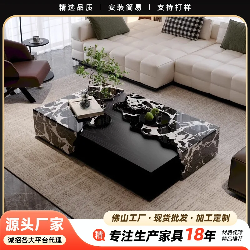 

Источник фабрики мраморный журнальный столик для маленькой квартиры элитный итальянский минималистичный светлый роскошный прямоугольный гостиная домашний чай