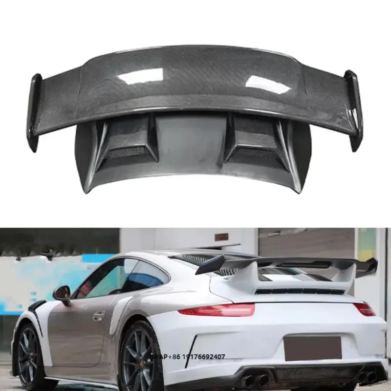 

GT3 Style Real Carbon Fiber Fibre Rear Trunk Spoiler Big Wing forPorche 911 911.1 911.2 2015--2018