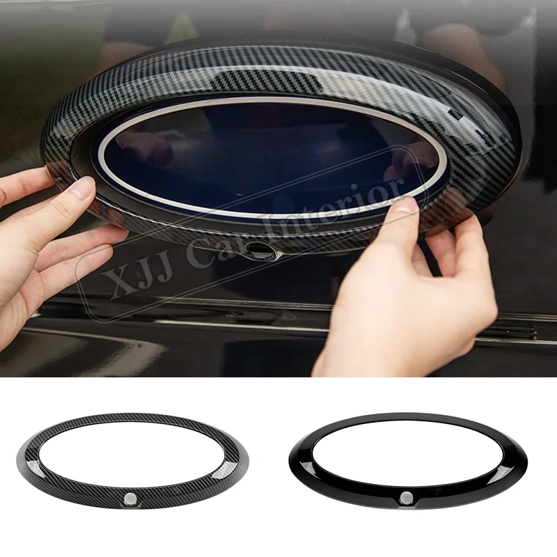 

For Ford Ranger Wildtrak T9 2023 2024 Tailgate Emblem Logo Frame Cover Trim ABS Carbon Fiber Decoration Car Exterior Accessories