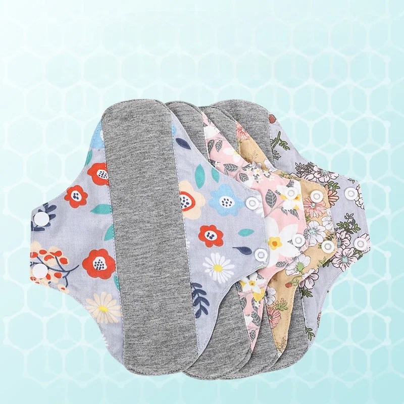 Almohadilla antibacteriana de algodón de grafeno, compresa sanitaria lavable a prueba de fugas y orina, almohadilla de ropa interior reutilizable