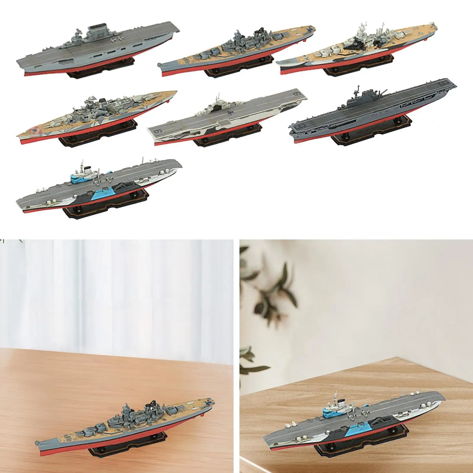 1/2000 Scale Warship Model Building Model Kits DIY Assembled Tabletop Decor,Collectibles Display Simulation Puzzle for Gifts