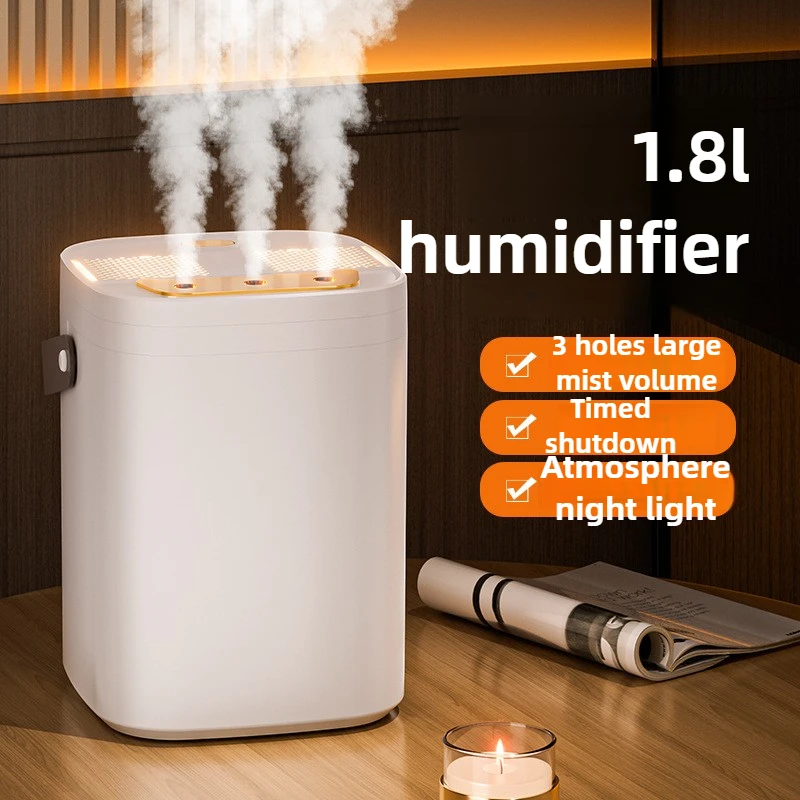 Multifunctional Humidifier 1.8L Large Capacity for Home Use USB Port with Night Light 2.5W Aromatherapy Humidifier Low Noise