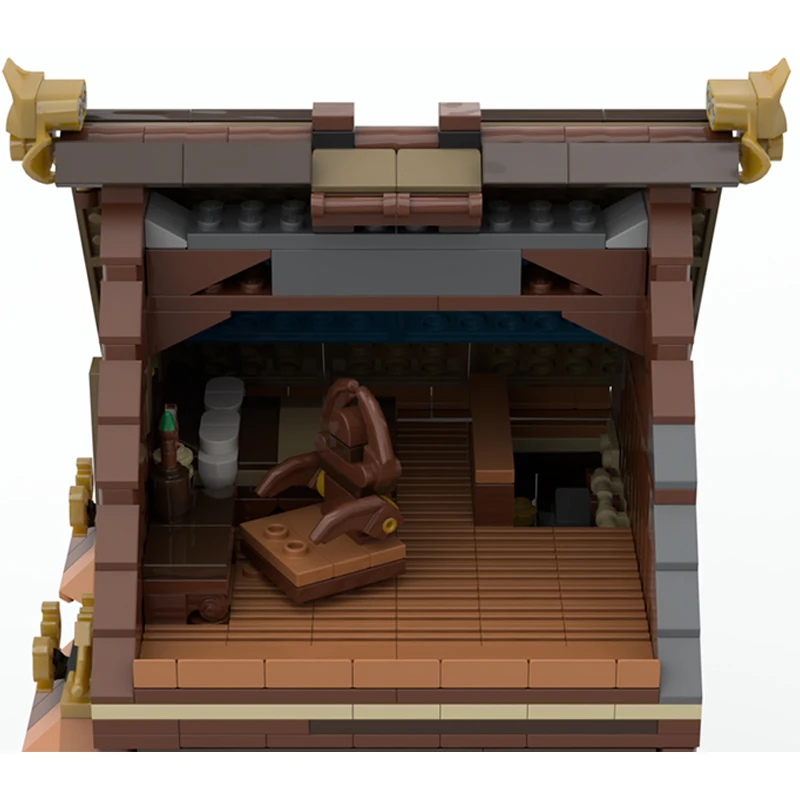 Medieval vista de rua modelo moc tijolos de construção viking ferramenta arma loja modular technolog presente feriado montar crianças brinquedo terno