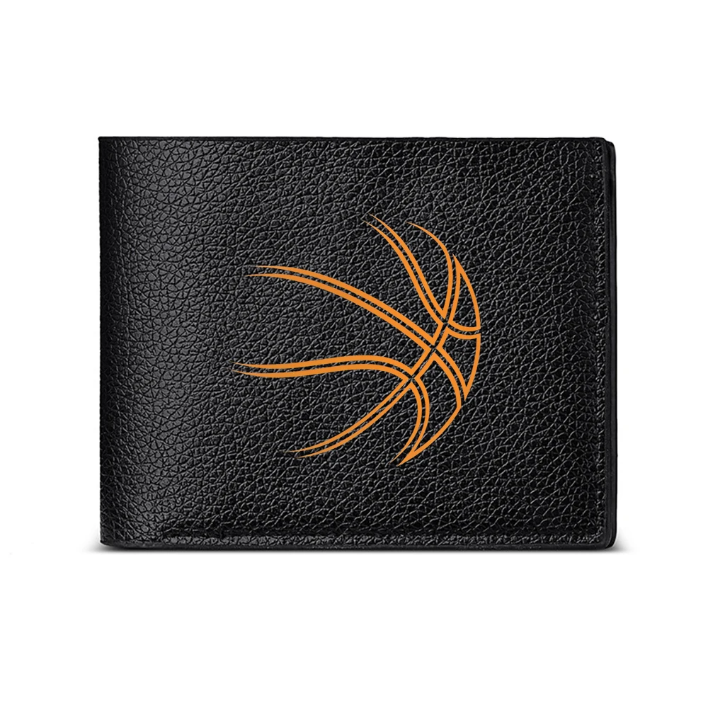 Basketball Design Men's Wallet Card Holder Casual Business Fashion Print Style Accessory