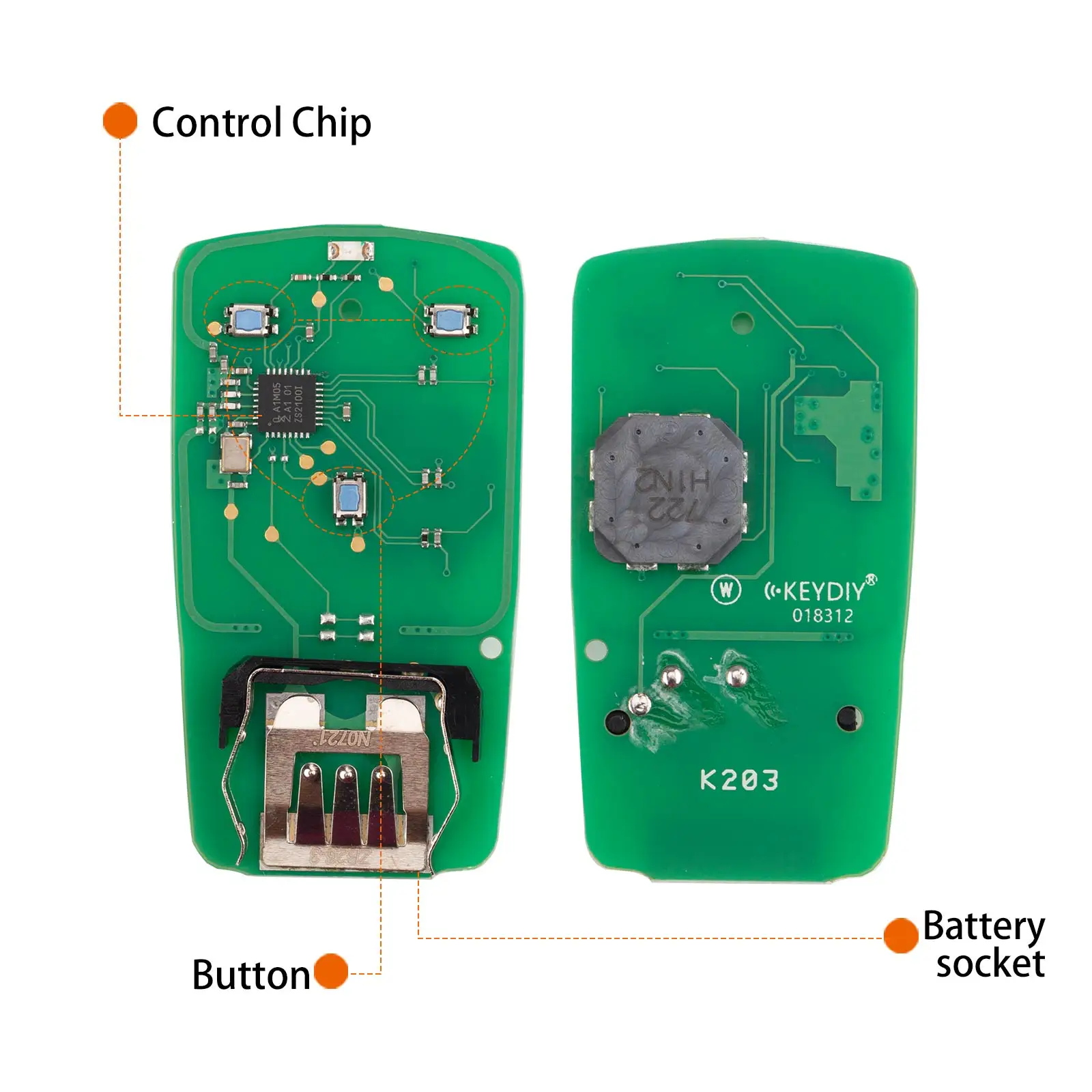 KEYDIY KD ZB26-3 Universal Smart Remote Key 3 Buttons Compatible with Audi Type