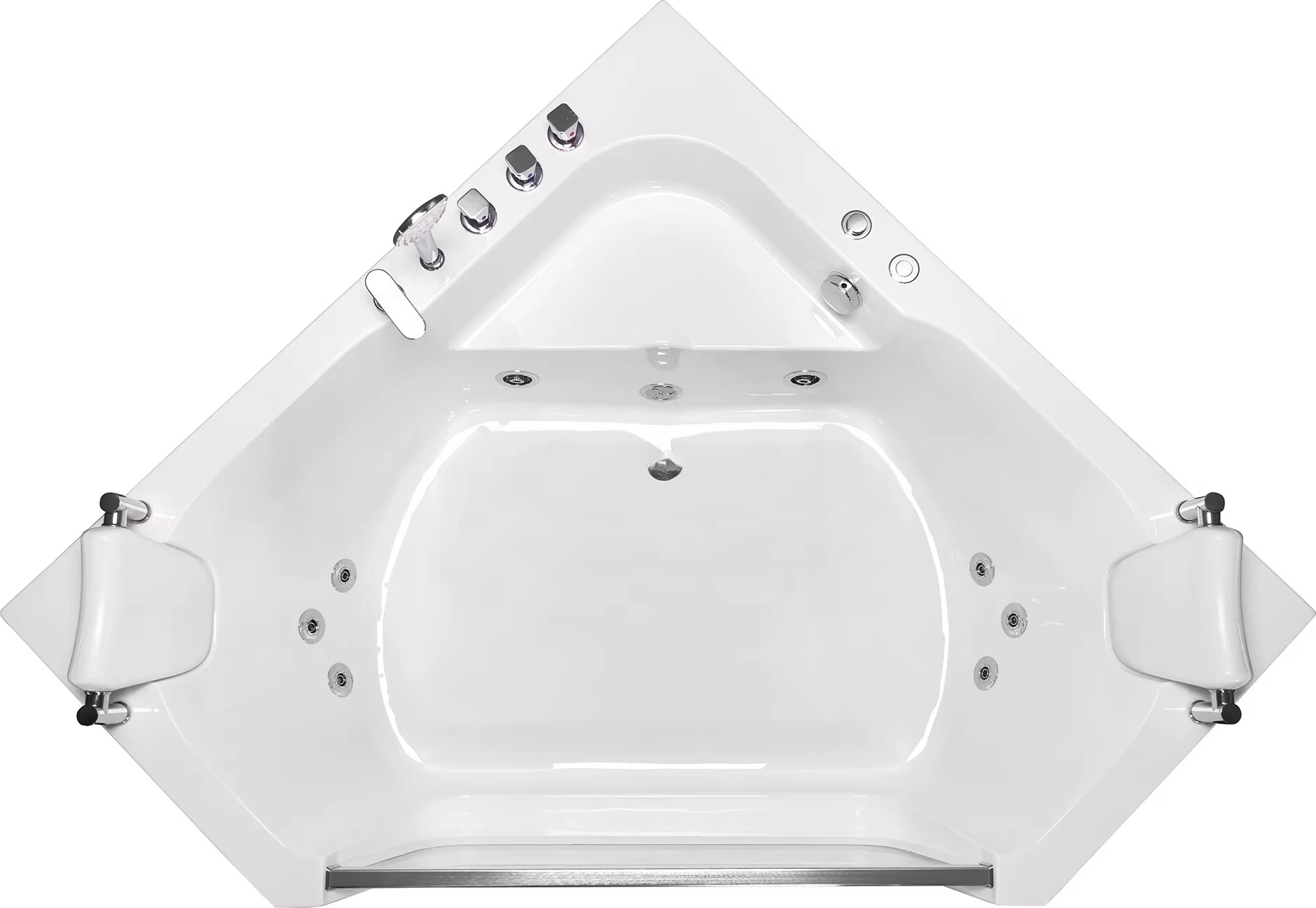 Luxury 150cm Acrylic External Hydro Massage Whirlpool Tub Bathtub With Speaker