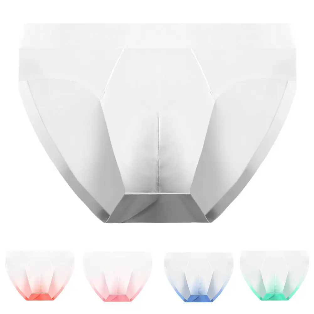 

Gradient Pouch Breathable Briefs Comfort Fit Everyday Use L Orange Lightweight Breathable Underpants For Men Classic Style Pants