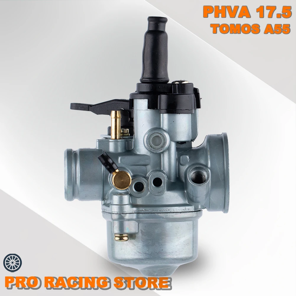 17.5mm Carburetor For Dellorto PHVA TOMOS A55 50cc 80cc A55 Carb Motorcycle Carb Scooters Motocross Accessories Dirt Pit Bike