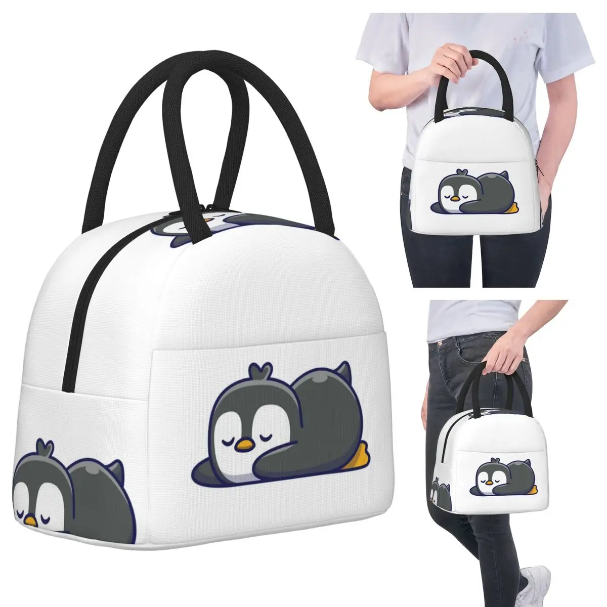 

Penguin Insulated Lunch Bag for Kids School Cooler Thermal Food Box Tote Portable Lunch Boxes Container