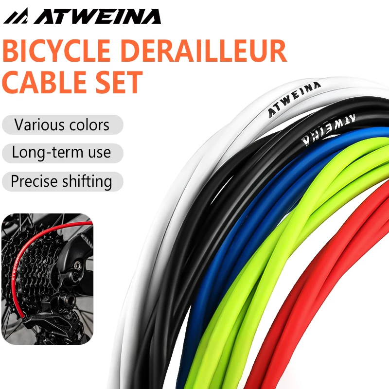 ATWEINA Bicycle Transmission Cable Tube Set Is Suitable for Road Bikes MTB Bikes Gear Shift Cables and Riding Accessories