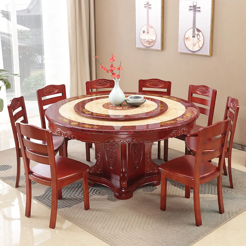 Luxury Design Round Home Kitchen Dining Table Set Salon Dining Room Tables Bistro Esstische Multifunctional Furniture XY50DT