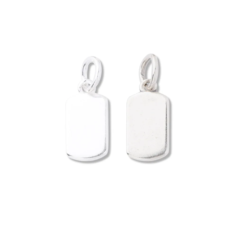 100% Real Sterling 925 Silver Accaccessories Nothing Card Charm Pendant For Bracelets Necklaces Key Diy Material S0988
