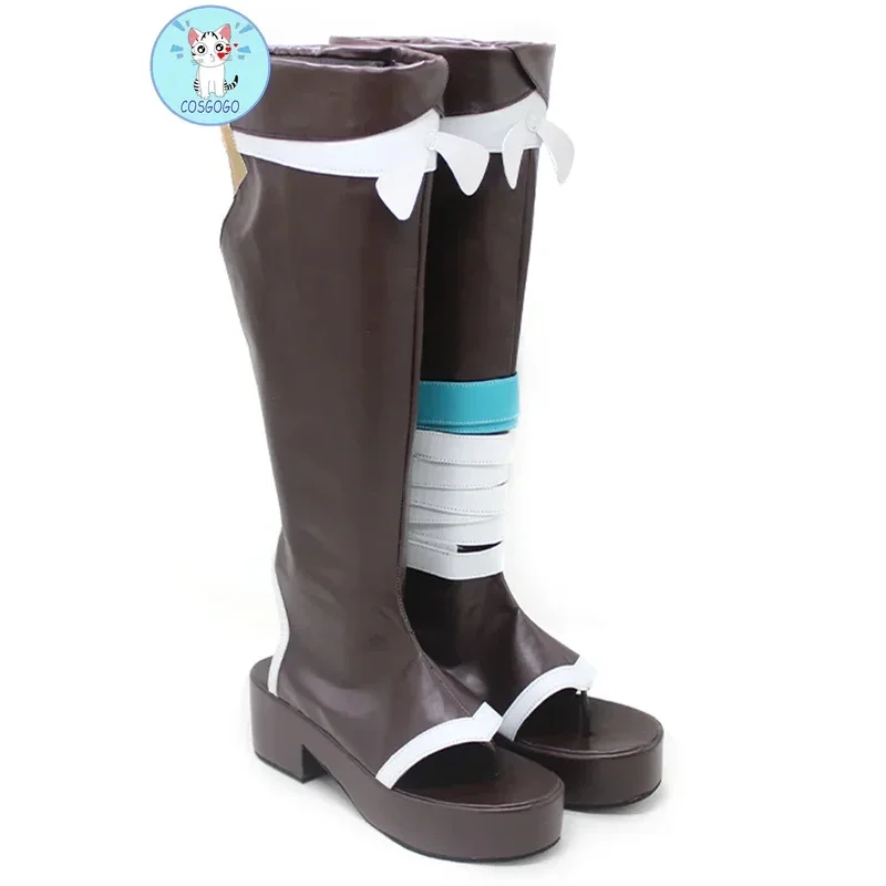 2025 aaa 게임 원신 임팩트 고로 코스프레 신발 애니메이션 프로젝트 PU 부츠 할로윈 의상 성인 소품 유니섹스 맞춤 사이즈 크리스마스 G