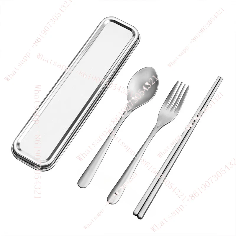 

Tableware Portable Titanium Chopsticks Spoon Set Outdoor Camping Student Tableware Box