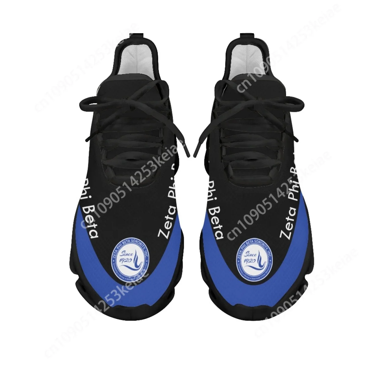 Custom Made Zeta Phi Beta Design Ladies Mesh Shoes Breathable Cushioning Sneakers Lightweight Lace-up Platform Footwear Gifts