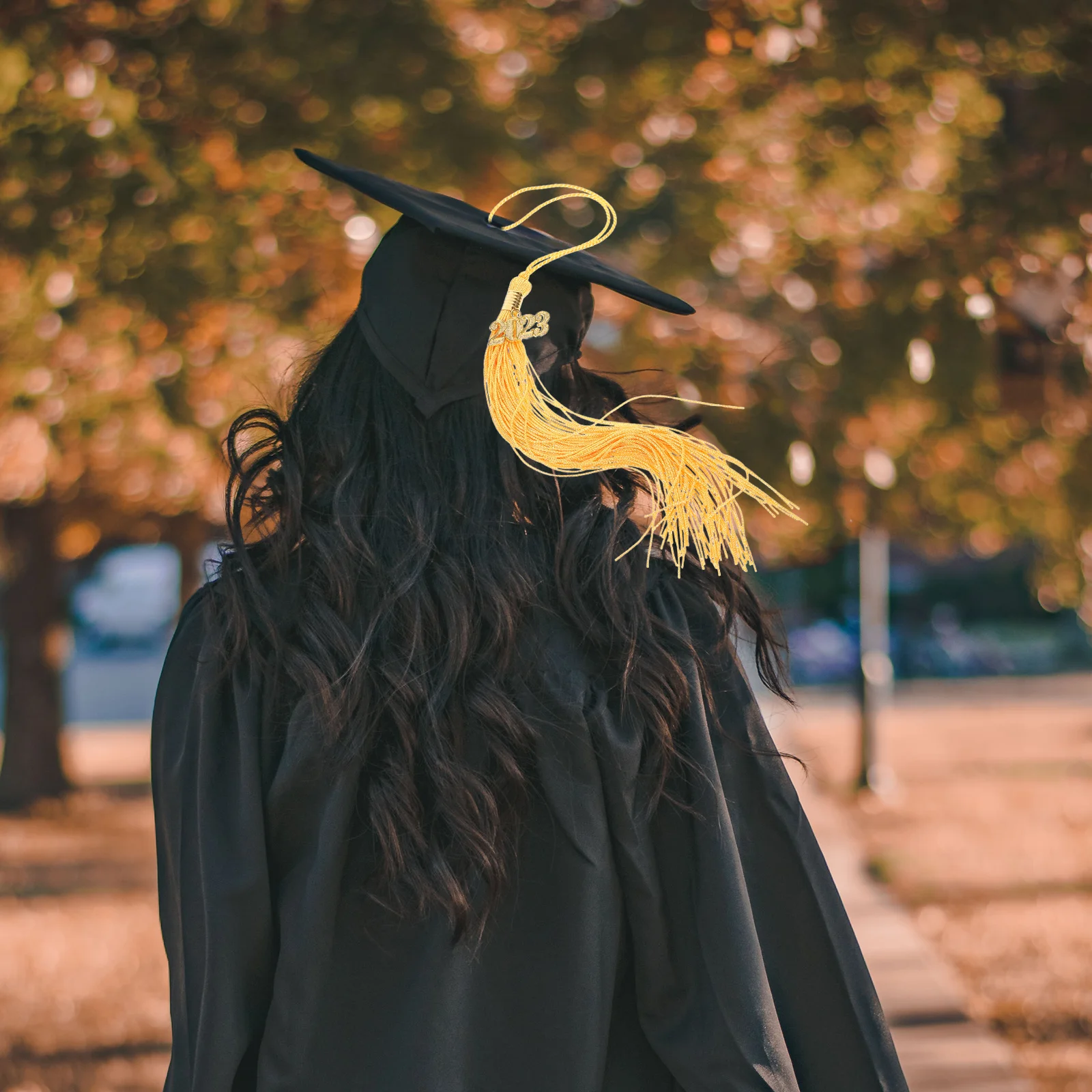 

6pcs Doctor Hat Tassel Yellow Graduation Ceremony Decorative Keychain Bookmark Gift Tag Bag Accessory Keepsake