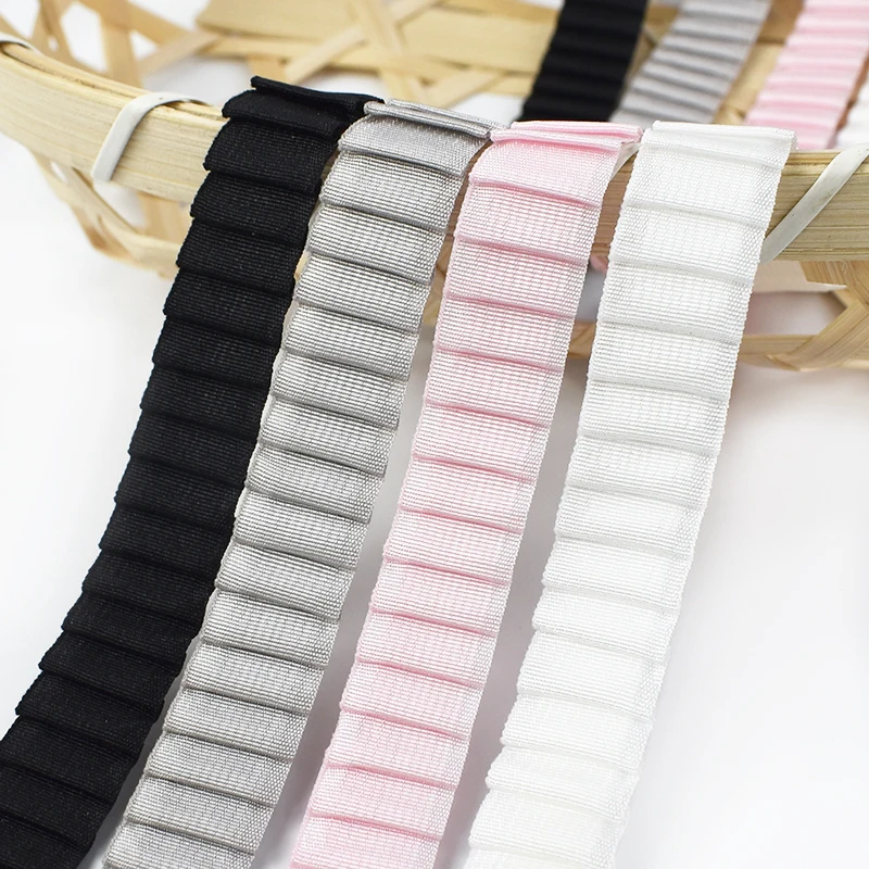 

5/10Meters 13mm Wrinkled Elastic Band Lace Stretch Bands Bra Strap Pants Waistband Decor Elasticity Tape DIY Sewing Accessories