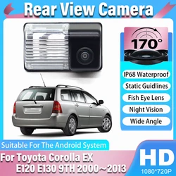 170° Fish Eye Rear View Camera For Toyota Corolla EX E120 E130 9TH 2000~2013 CCD Night Vision Backup Camera license Plate Camera