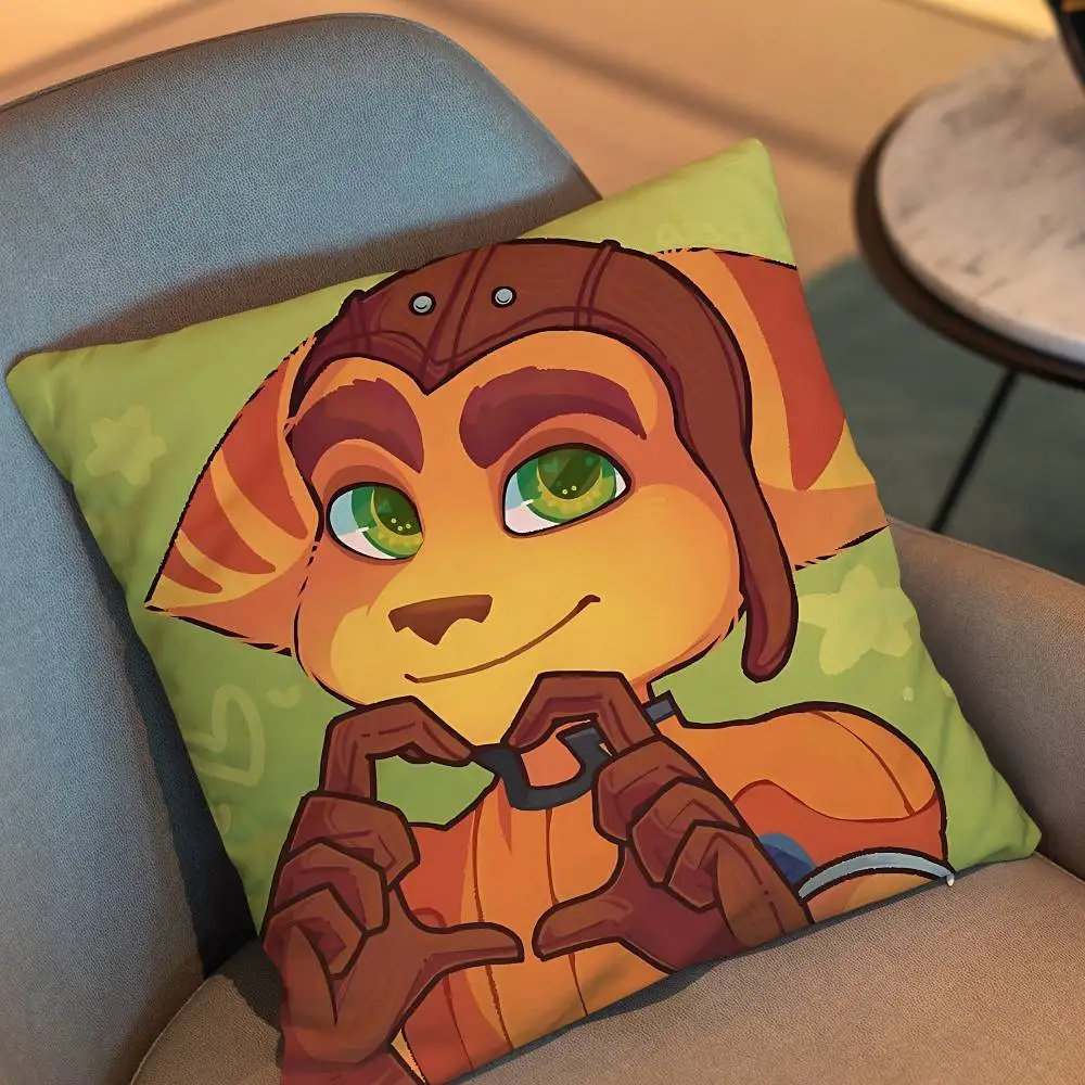 cute Ratchet game Clank Cushion Cover Suitable For Sofa Car Bedroom Office Cushions Decorative Pillow Case