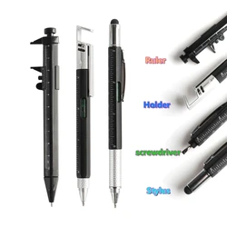 3/4 Stks/set Multifunctionele Balpen Moderne Handheld Tool Meet Technische Liniaal Schroevendraaier Touchscreen Stylus Waterpas