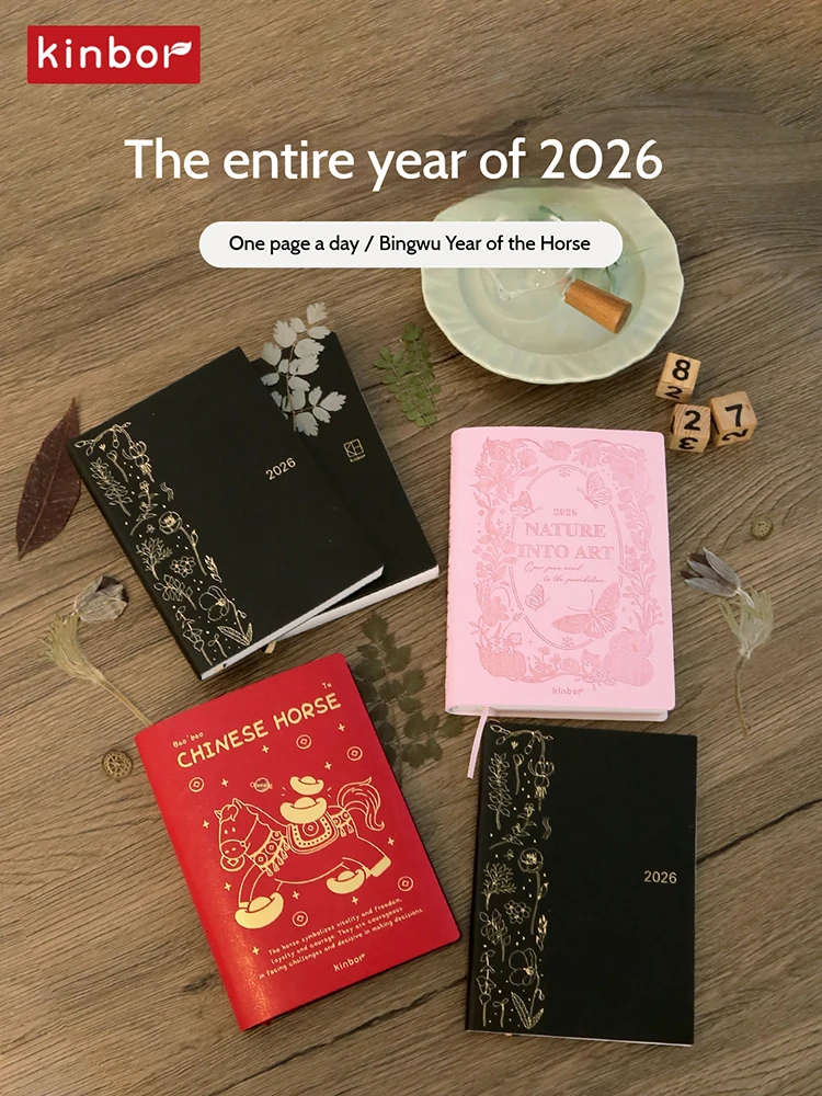 Kinbor 2026 Wochenplaner, Zwei Seiten pro Woche, Zeitplanbuch, Diszipliniertes Stanzbuch, Effizienzhandbuch, Tägliches Zeitmanagement – Detail 1